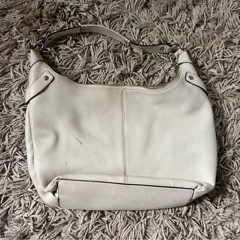 White Leather Coach Bag - Picture 8 of 12